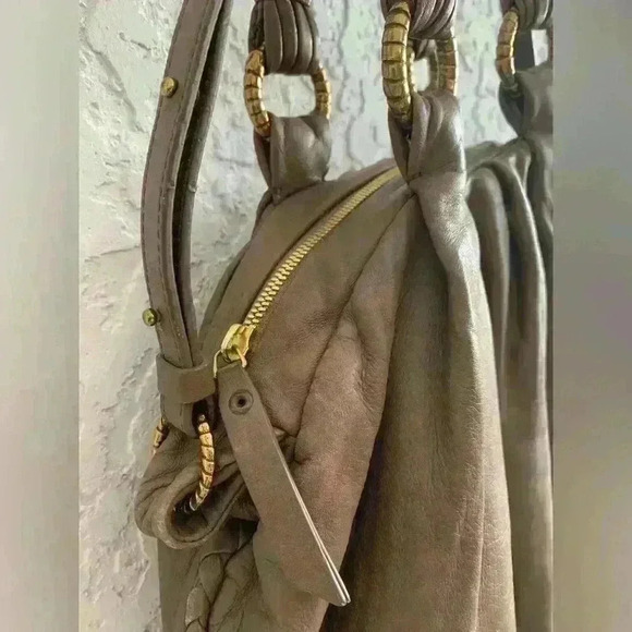 Ellie Tahari Boho Shoulder/Handbag Purse Adjustable Strap Womens Brown Leather - Picture 4 of 14